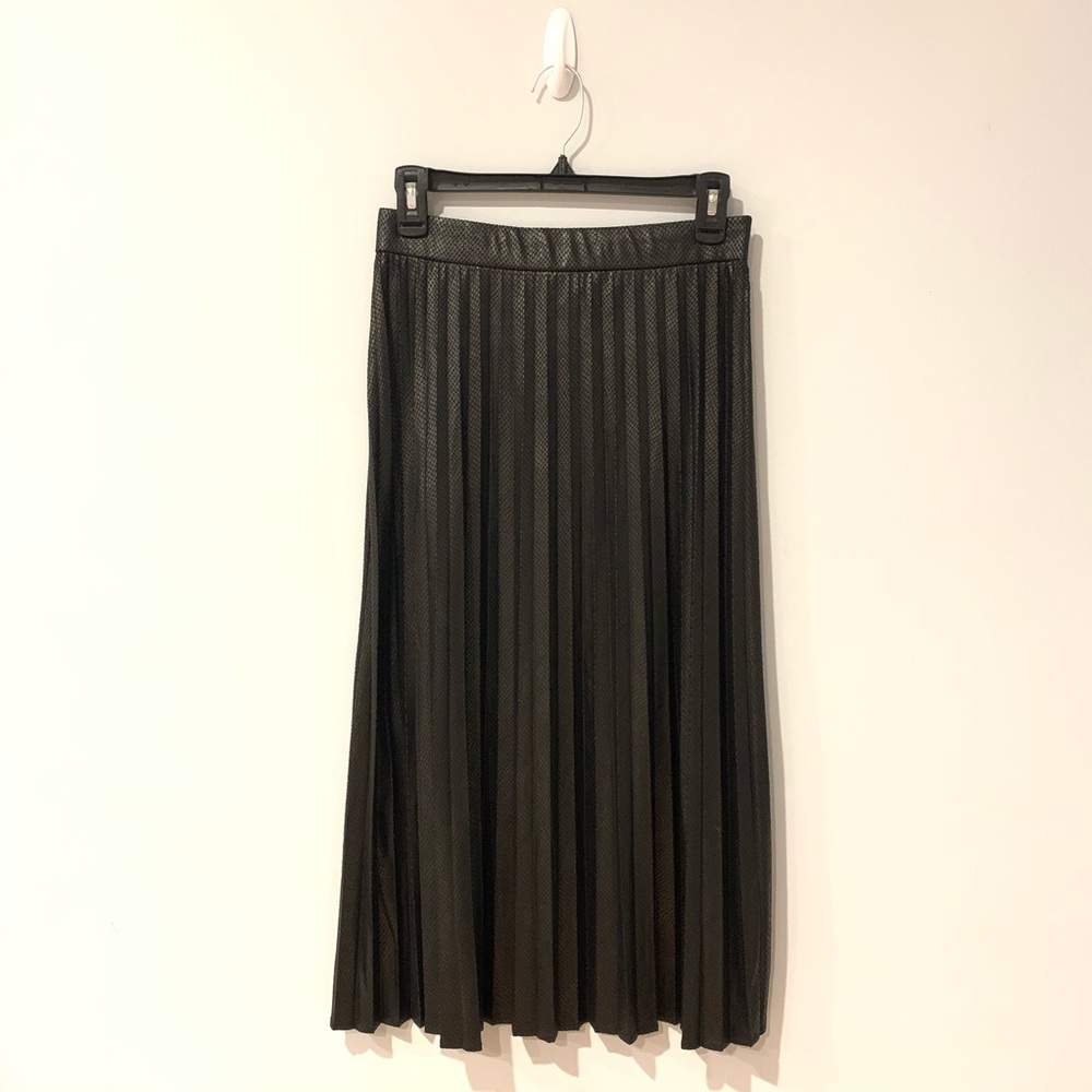 NEW Marc New York Faux Black Snakeskin Midi Skirt
